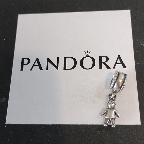 Pandora Retired Sterling Silver Boy Dangle Family Bead - 790859 - Picture 2 of 5